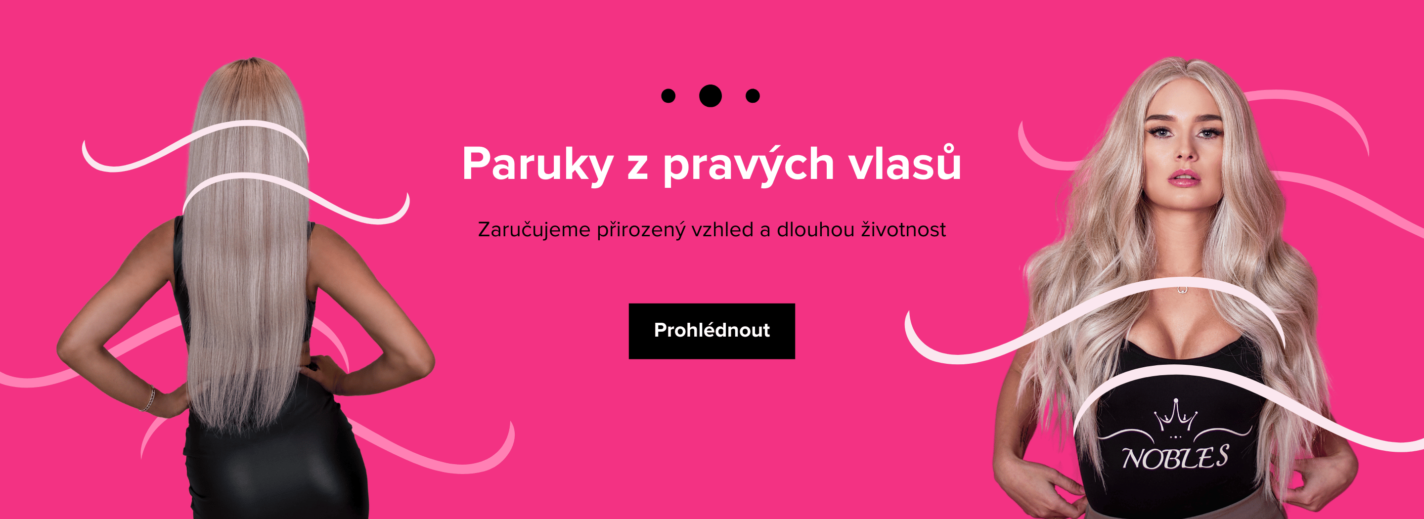 Paruky z pravých vlasů na modelkách